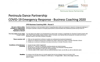 Peninsula Dance Partnership – Business Coaching Round 3